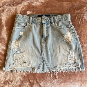 Hollister Distressed Jean Skirt